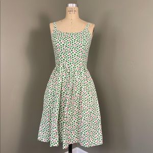 1970’s Lanz Originals Shamrock Print Dress with Pockets
